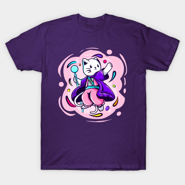 Wizard Kitty T-Shirt by machmigo